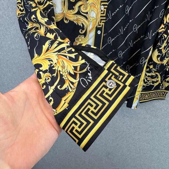 Xingchenkaiyi Blouse Womens Size M Multicolor Baroque Long Sleeve Button Up - Picture 6 of 13